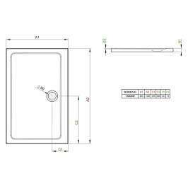 Душевой поддон Radaway Doros D90x130